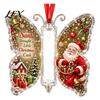 Acrylic Cash Display Christmas Gift Ornament, Butterfly Money Holder with Built?in Festive Party Decoration Clear Compartment, Holiday Hanging