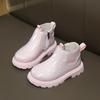 Children's fashion British short boots new 2025 spring and autumn boys single boots foreign versatile Martin boots girls leather boots tide