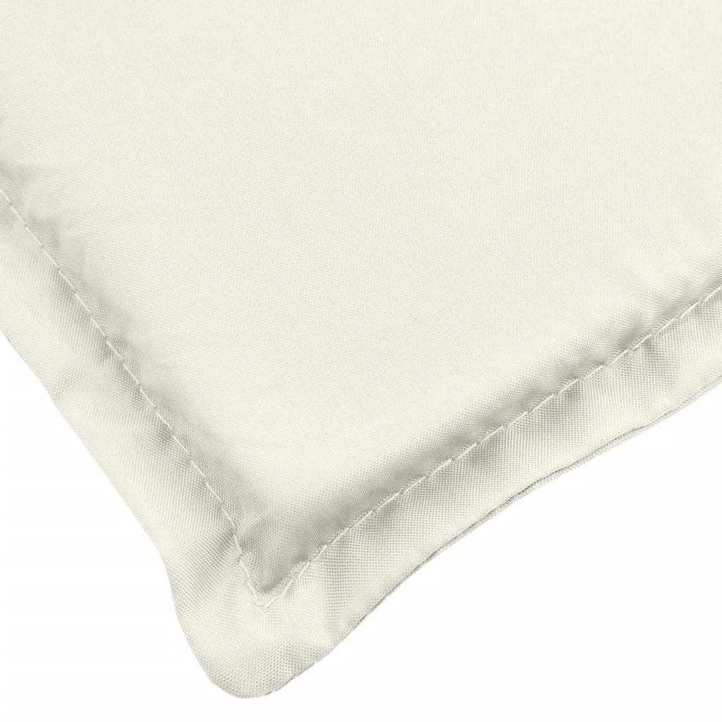 Low Back Chair Cushions 6 Pcs Melange Cream 100 X 50 X 4 Cm Fabric