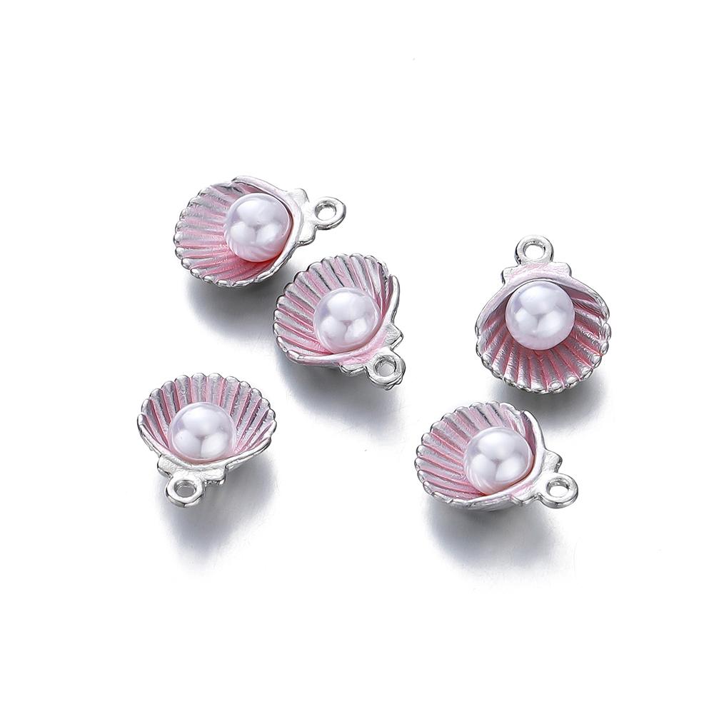 10Pcs Ocean Starfish Shell Charms With Imitation Pearl Pendants For Necklace Bracelet Pendants DIY Jewelry Making Accessories