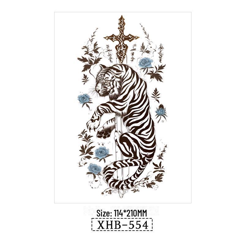 Vattentäta Svarta Djur Halvarm Tatuering Klistermärken