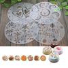 Baking Sugar Powder Sieve 4pcs Set of Spray Patterns Printed Pattern Baking Tools Cake Decorative Ba