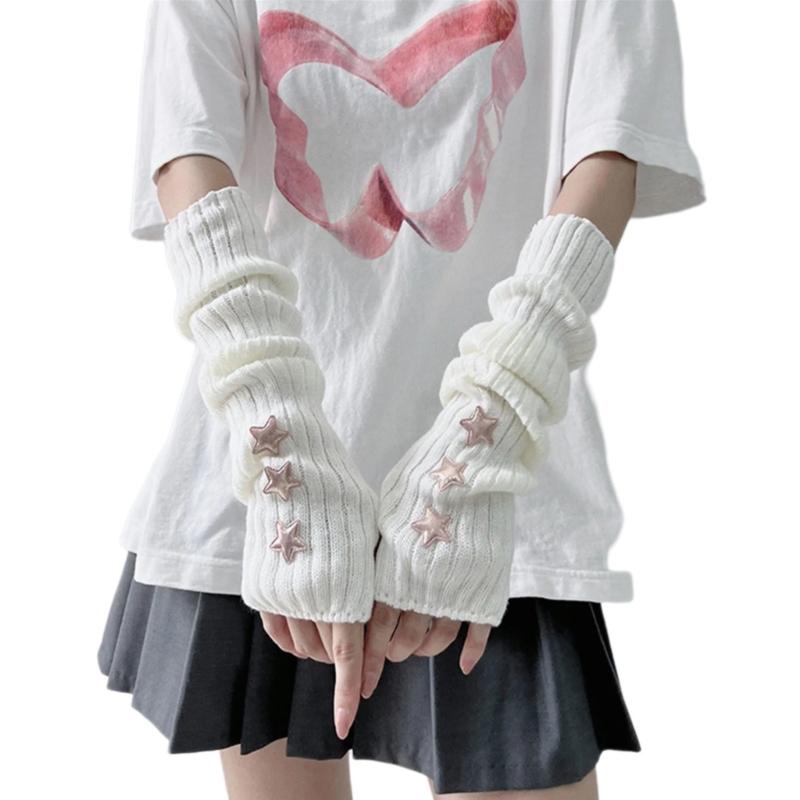 Sexy Mittens Music Festival Fingerless Gloves Party Supply Costume Arm Gloves Knitting Fingerless Arm Sleeve