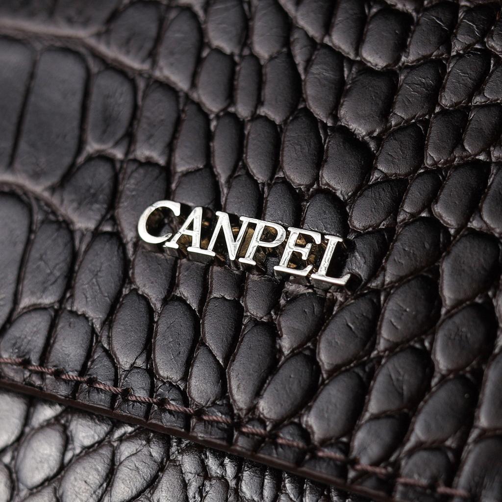 Clutch elegant pentru barbati din piele naturala texturata CANPELLINI 21547 Maro