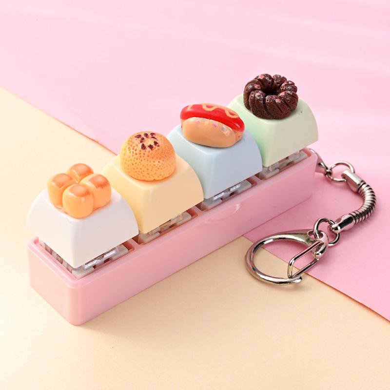 Bread Style  Keychain 1PC Creative Stress Relief Toy Cute Bag Accessory for Student Daily Use