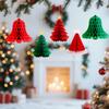 Wabenförmiger Weihnachtsschmuck, Weihnachtsbaumglocken, Weihnachtsmannmützen, Papier-Hängegirlanden