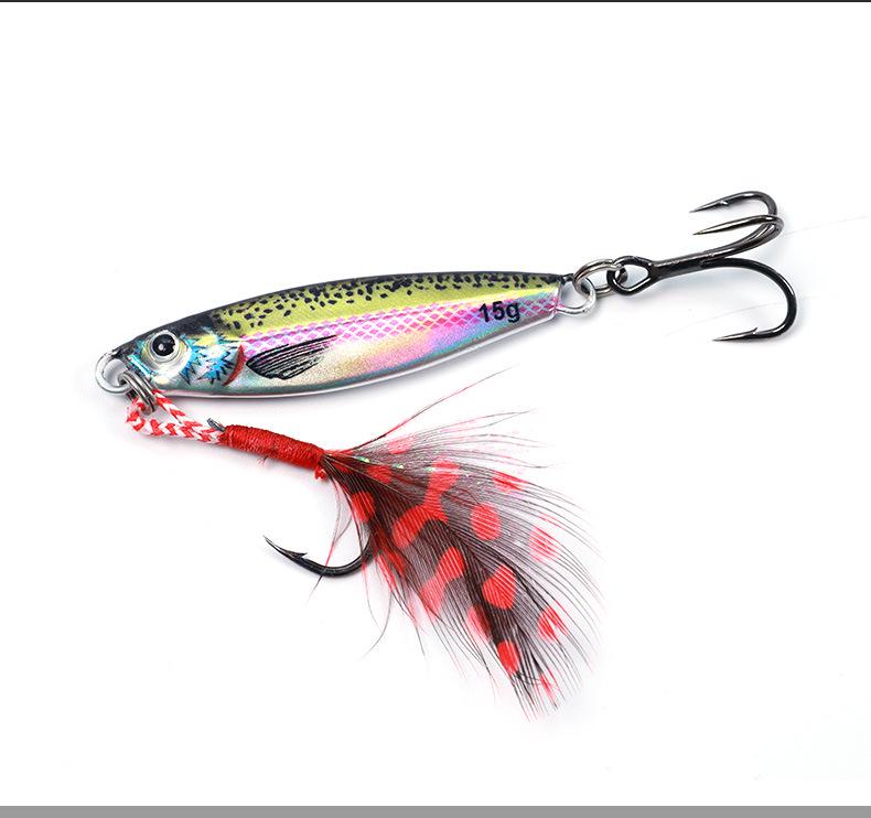 

3D Printed BKK6066 Long Cast Fluttering Iron Plate Lure - Whitebait Design 7g