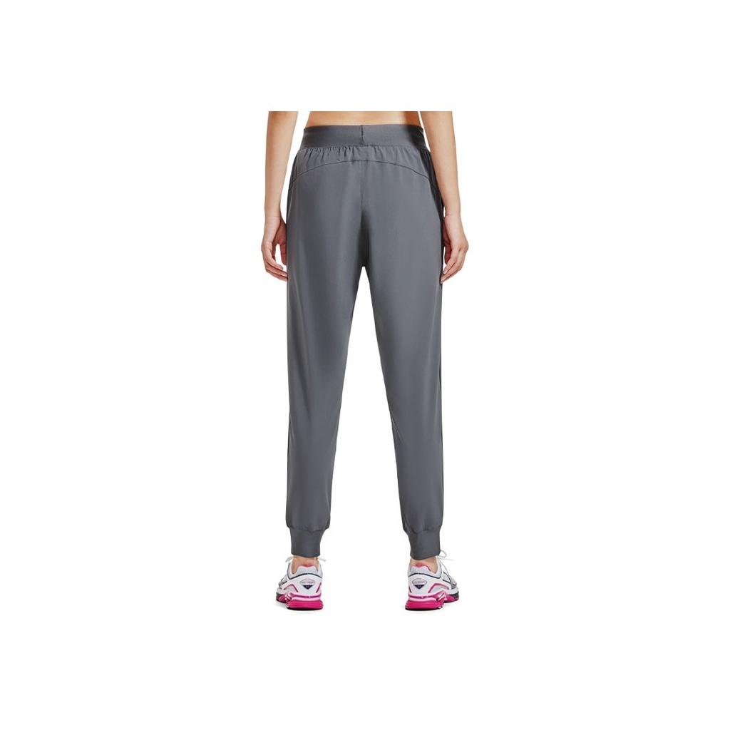 Under Armour Armoursport Solid Color Casual Woven High Waist Knitted Sports Pants Women Pants Rhino-Gray 1383315-025