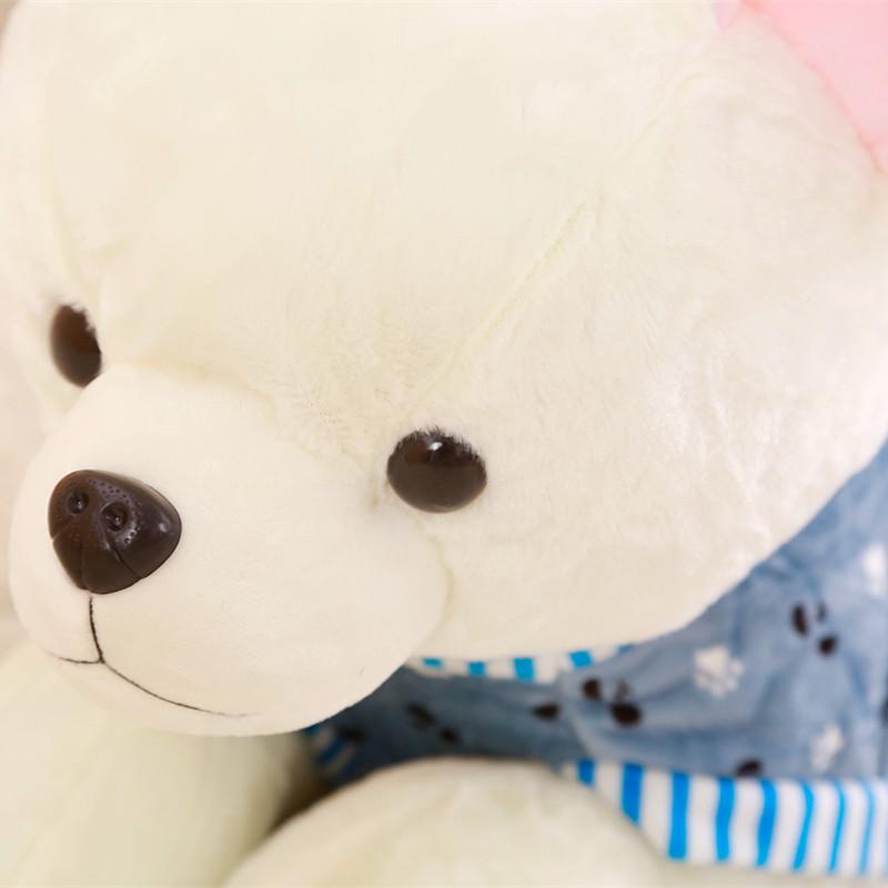 1ks 40cm Roztomilý ležící pejsek s oblečením vycpaným Soft Kawaii Kids Love Animal Plyšová hračka Krásný Teddy Dog