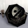 Galactic Empire: Death Star Floating Over Lunar Landscape Wall Art Umbrella, Cute Umbrella with Cute Design, Portable 3-Fold Compact Umbrella for Men