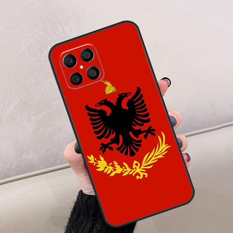 Albania Flag Eagle For Honor Magic 7 6 5 8 Pro Case For Honor 200 Lite 400 70 50 X8c X8b X9a X9b X9c X9d Win RT