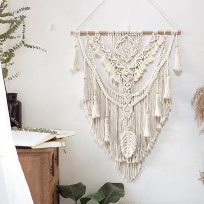 Macrame Wall Hanging Tapestry Hand-Woven Boho Crafts Home Decoration Chic Room Bedroom Geometric Bohemian Tapestry