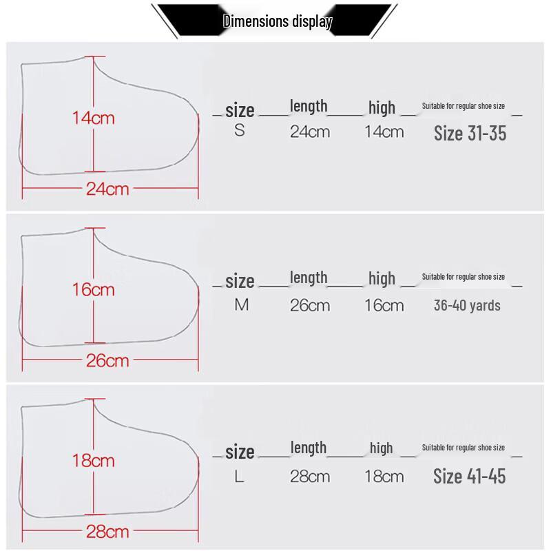 JOYTOUR Reusable Latex Rain Shoe Cover