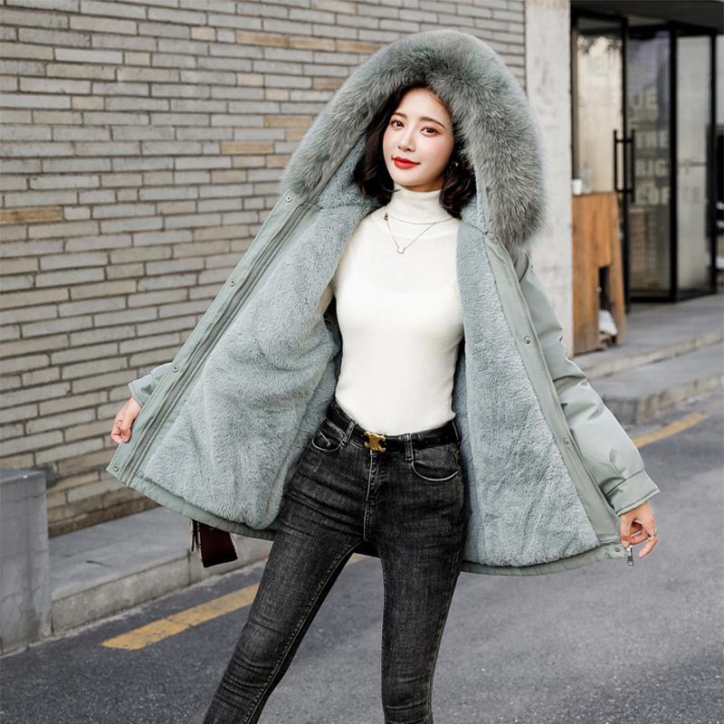 Autumn and Winter Parka Mid To Long Down Coat, Cotton Jacket Adding Velvet and Thickening Cotton Coat, Warm and Casual Cotton Jacket