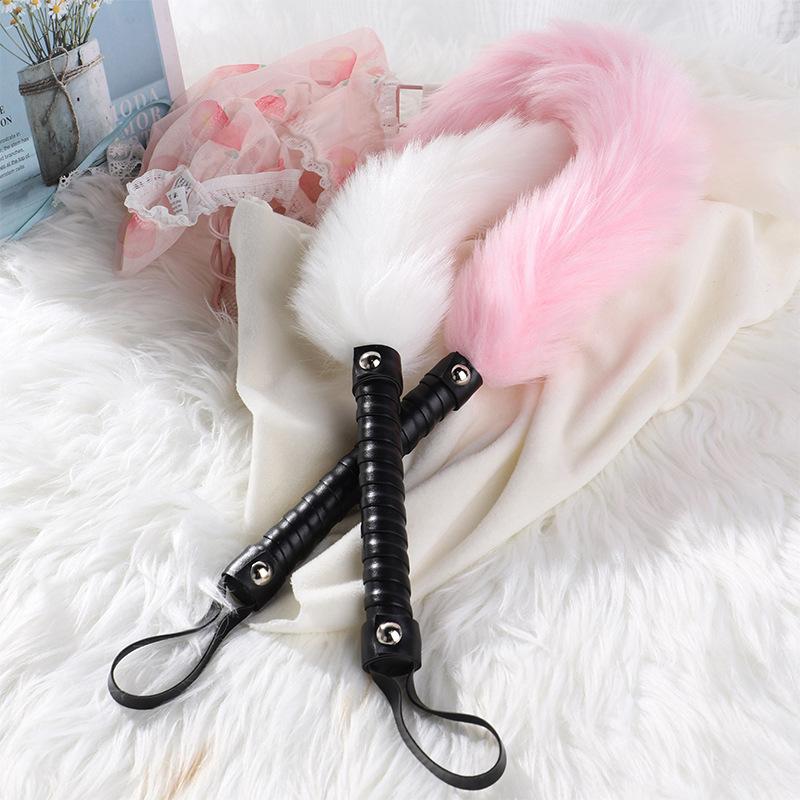 Plush Fox Tail Whip Teaching Whip Sm Erotic Slap Punishment Torture Adult Products Alternative Foreplay Sex Toys Erotic Whip