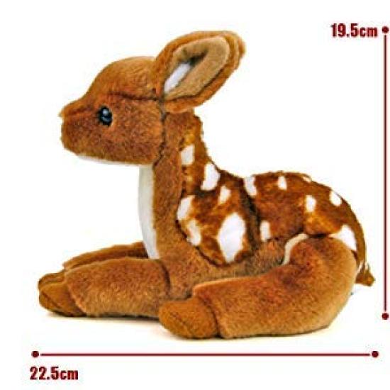 Calorata Sika Deer Plush Toy Animal to the Realistic Deer Animal Baby Toy Doll Gift Present Birthday Christmas Present (Realistic Baby/Soft Touch)