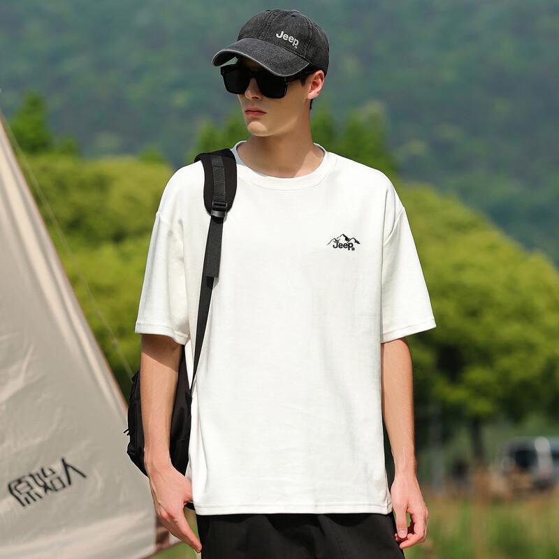 Jeep Men's Heavyweight Drop Shoulder Cotton T-Shirt
