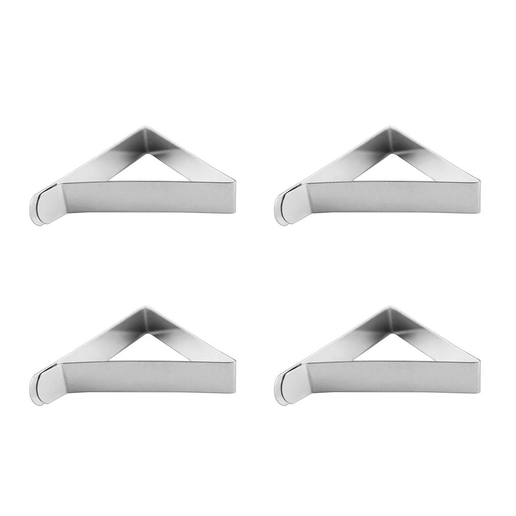6Pcs Tablecloth Clips Stainless Steel Triangular Shape 5cm Opening Tablecloth Holders Clamps