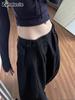 Korean Style White Casual Wide-Leg Women's Pants Autumn Winter New Arrivals Oversized Lazy Pants for Petite Straight-Leg Long Pants
