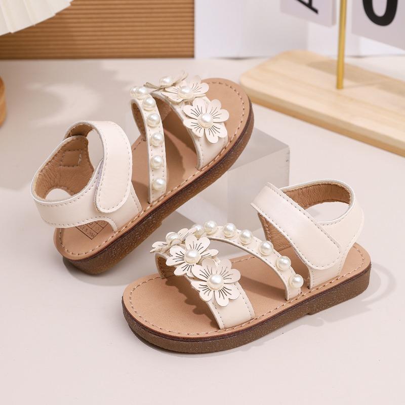 New Arrival Elegant Girls' Floral Princess Style Sandals Soft-Sole Sweet & Stylish Shoes for Toddlers Casual Kids Shoes Cute Girls Shoes