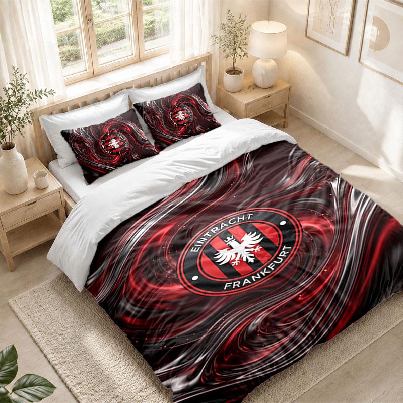 Bedding Set 1 Duvet Cover 2 Pillowcases Eintracht Frankfurt Football Print Bedroom Home Decoration
