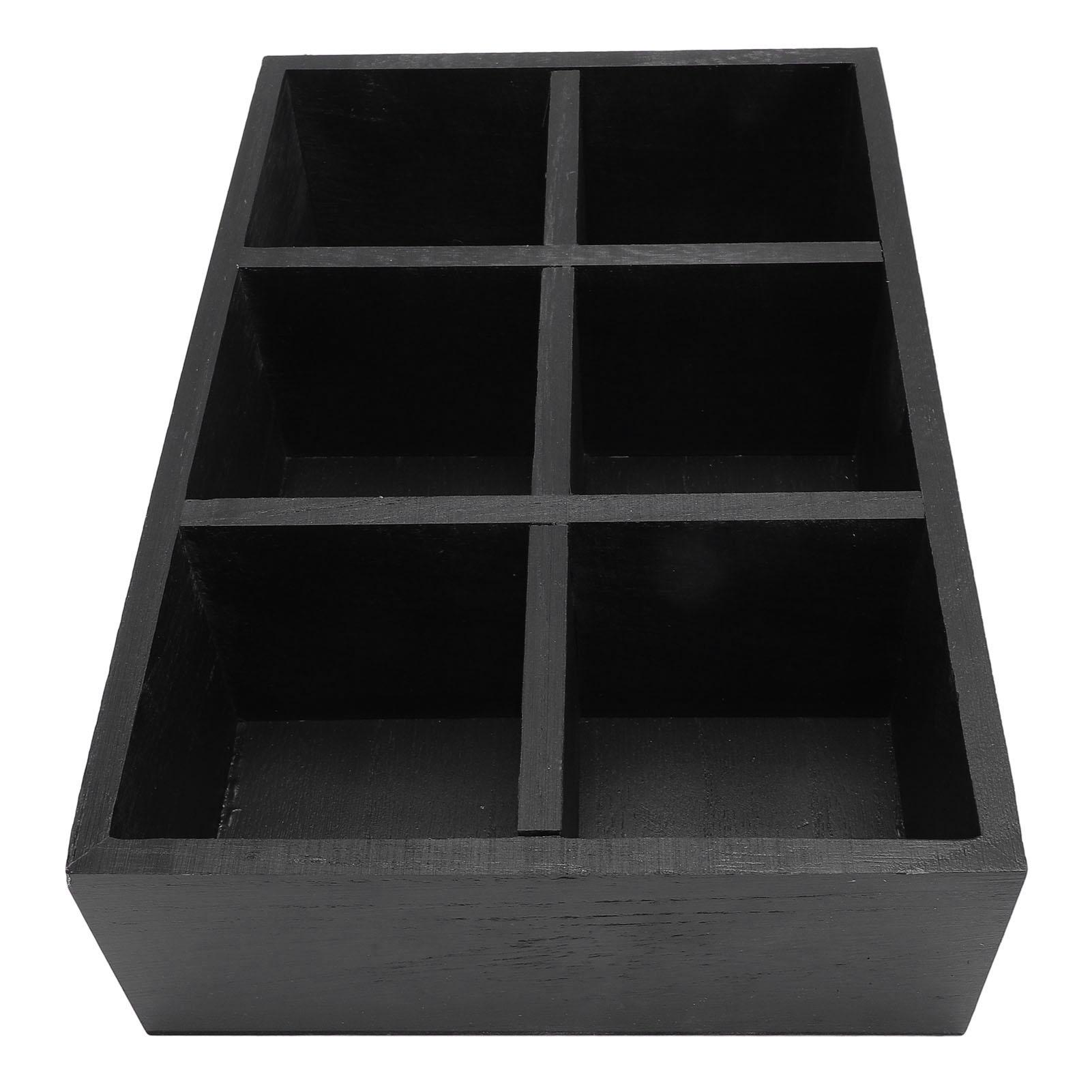 

Coffee Station with Divider Wooden Coffee Bar Accessories Storage Box Tea Bags Coffee Pods Holder for Countertop Farmhouse