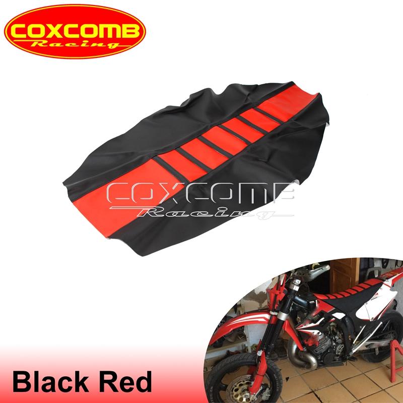 Custom MX Seat Cover Ribbed Motocross Racing Seat Pad For Suzuki Yamaha Gas Gas Kawasaki KLX KXF EXC RM RMZ DRM WR YZ 125 450