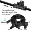 Kit de Irigare Automată pentru Grădină 5-30M Furtun PE 8mm Duza de Alama 20cm Rotire 360° Echipament de Pulverizare Atomizată Udare prin Pulverizare Fină Plante