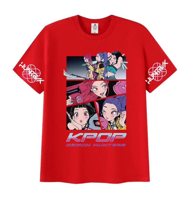 

Anime K-pop Demon Hunters 2025 Movies Graphic T Shirts Men Women Vintage harajuku Fashion Cotton Short Sleeve T-Shirt streetwear S