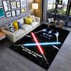 Area Rug, Star Wars Darth Vader Red Blue Lightsabers The Force Quote Space Print, Man Cave Decor, Non-Slip Mat