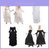 Qita Medieval Halloween Cosplay Dress With Binding Waist And Court Style Long Skirt European And American Fantasy Elements Sizes S-xxl)