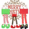 Festive Cross-border Christmas Elf Legs Adorned With Classic Red And Green Stripes