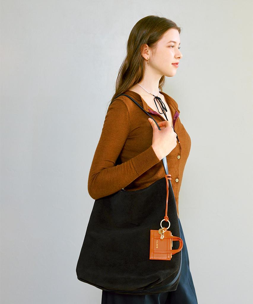 Clave Lily Suede Dark Brown Tote Bag