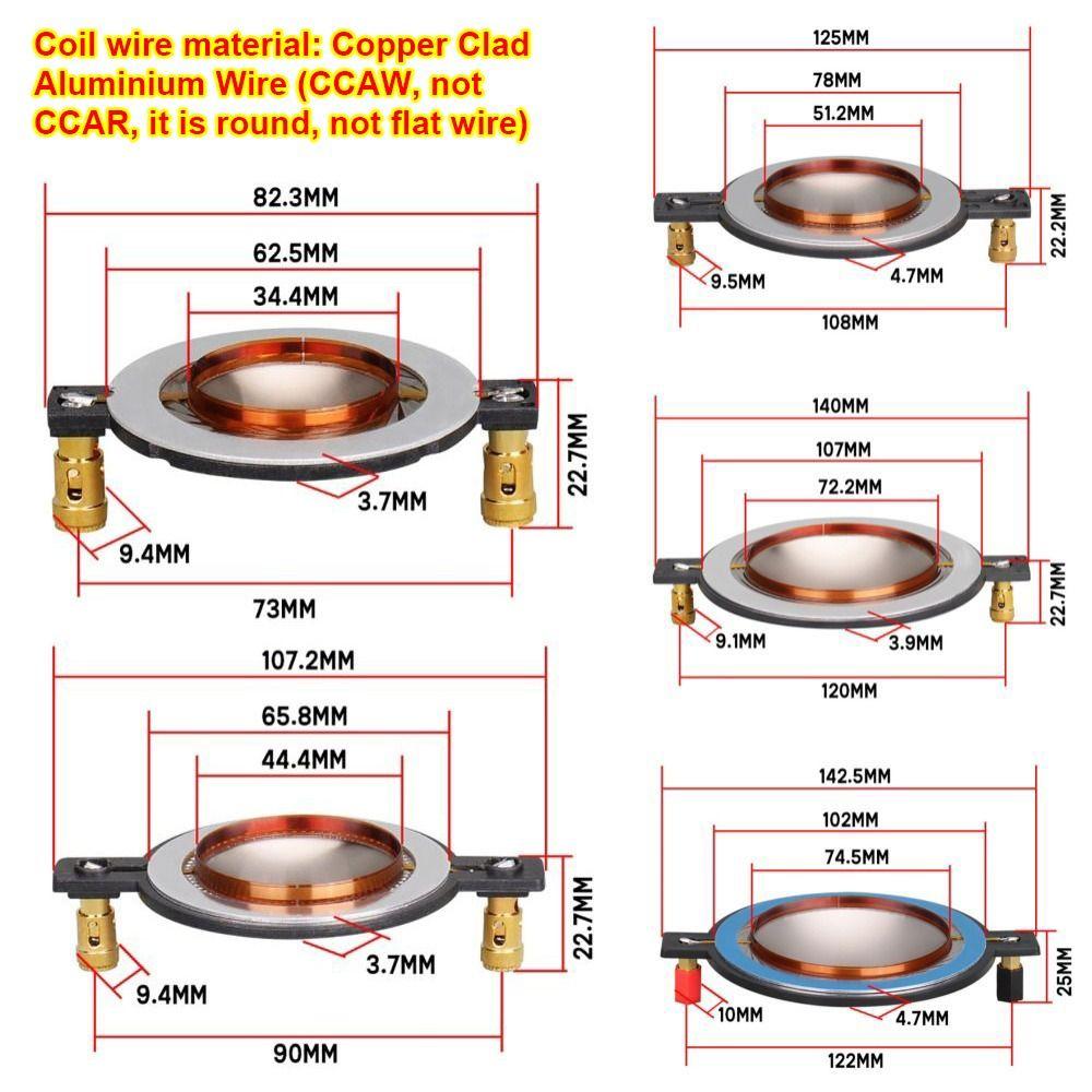 1 Stück DIY-Teile Hochtöner Reparaturzubehör Kupferdraht Hochtonspule