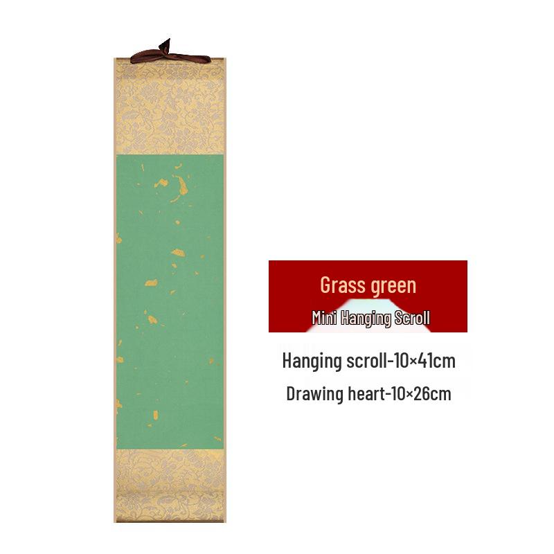 Mini Hand-Painted Hanging Scroll On Semi-Sized Xuan Paper for Calligraphy and Art