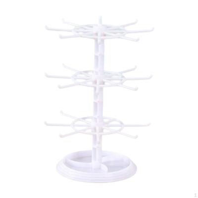 3 Tier Jewelry Display Stand Keychain Organizer Rotating Holder for Bracelets Necklaces Earrings