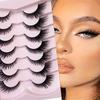 Lashes Extension Diagonal Fly Fake Lashes 7 Pairs 3D Faux Mink Lashes  Makeup Supplies