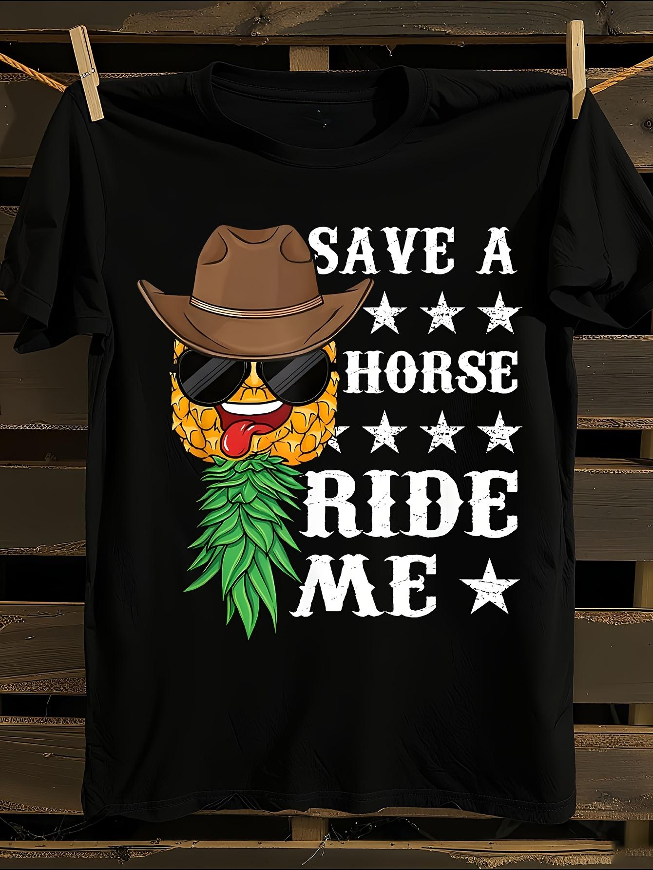 

Funny Cowboy Pineapple T-Shirt Mens Tshirt Womens Tshirts with Letters Print Short Sleeves T-Shirt Casual Street Tee Shirt Top XXL