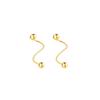 Simple Screw Spring Line Stud Earrings Women's Niche Temperament Wave Earrings Small Earrings