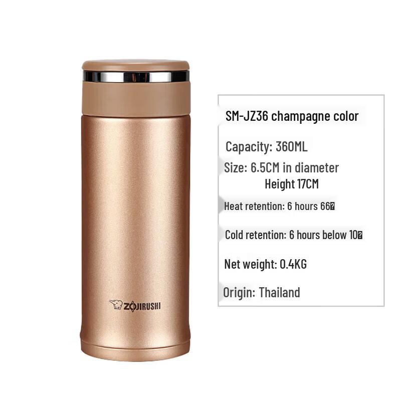 Zojirushi SM-JZ Compact Stainless Steel Insulated Mug