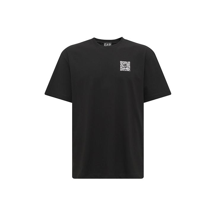 EMPORIO ARMANI EA7 T Shirts Men's Black Crew Neck Moderate Straight Fit 3RUT10-PJNVZ-1200