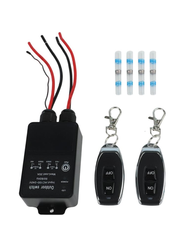 30A Outdoor Waterproof Remote Control Switch with IP65 Rating for Efficient Control of Pumps and Electric Motors