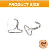 QUUPY 24Pcs Silver Car Seat Cover Hooks Metal Locking Clips Seat Mat Pad Fixing Hanger Hook Car Acces