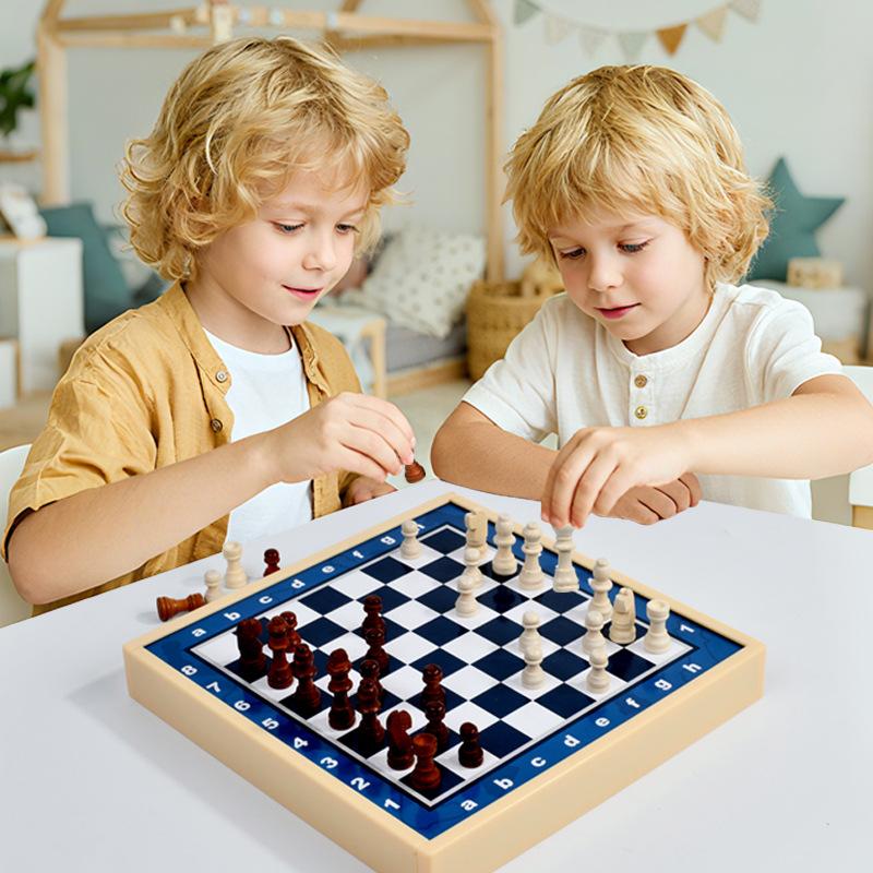 Multi-in-1 Wooden Board Game Set | Ludo, Gomoku, Chinese Checkers | Parent-Child Interactive Toy | Educational Brain Teaser