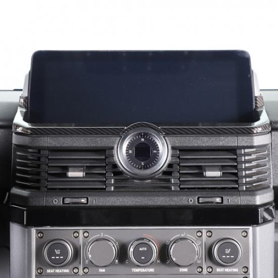 ABS Carbon Car Navigation Screen Frame Decorative Trim For Ineos Grenadier +
