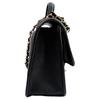Chanel Classic Diamond Quilted Embossed Cowhide Leather Top Handle Chain Bag, Large Tofu Shoulder Crossbody Handbag For Women Black