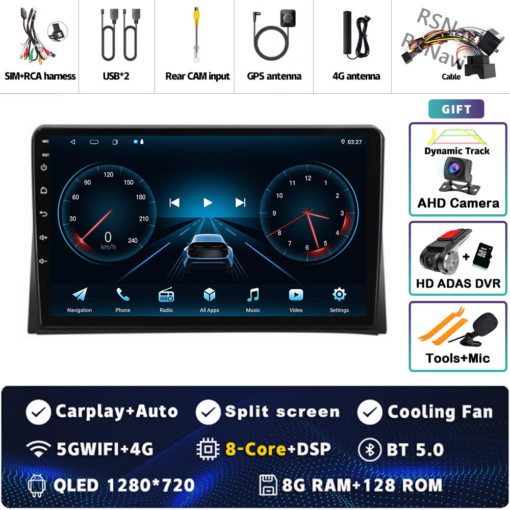Android 14 Carplay Auto For Volkswagen Multivan T5 2003 - 2015 Car Radio Player Multimedia Stereo Navigation 2 DIN Head Unit BT