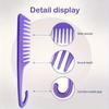 Exquisite Wide Toothed Comb - 1 Hook Shaped for Curly Hair, Wet Use, Wigs - Soft and Effective for Thick, Dry, Wavy Styles