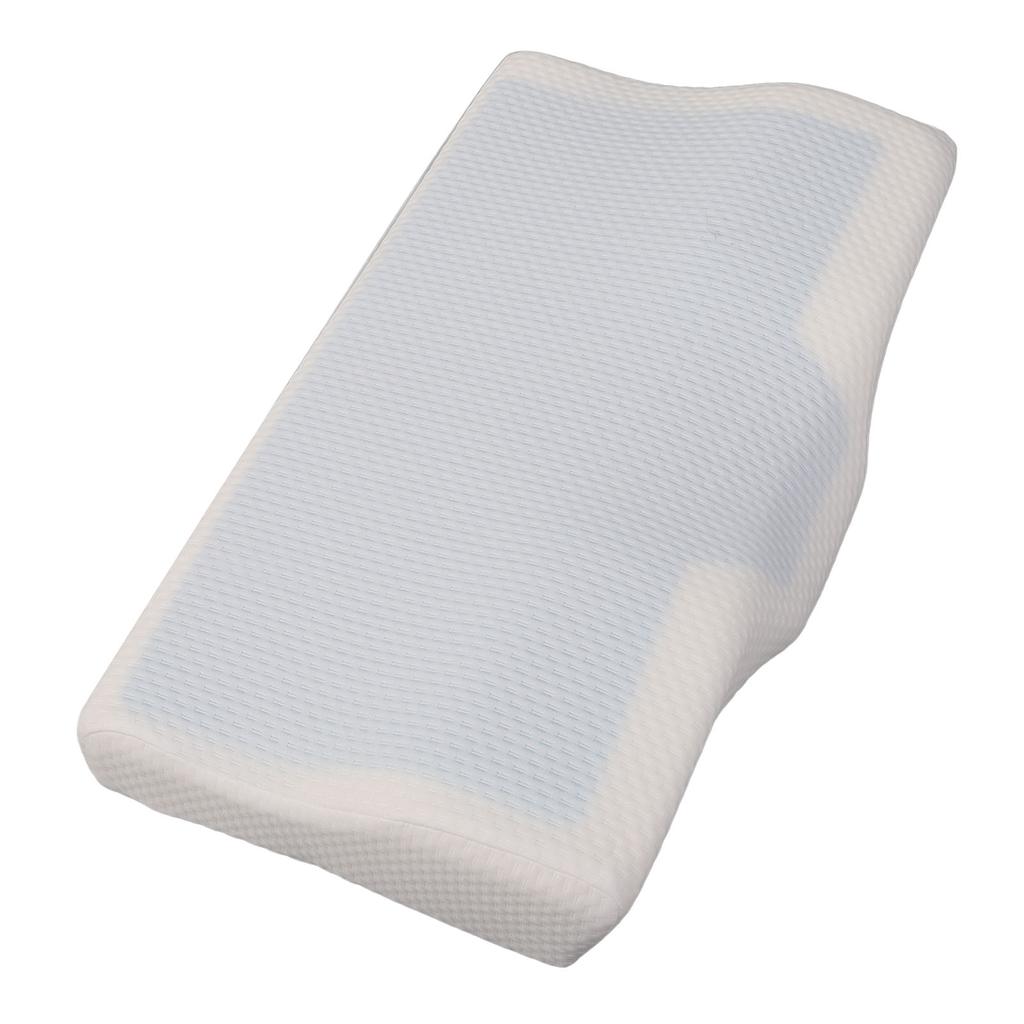 Memory Foam Pillow Slow Rebound Wave Shape Cooling Gel Cervical Neck Support Pillow for  White