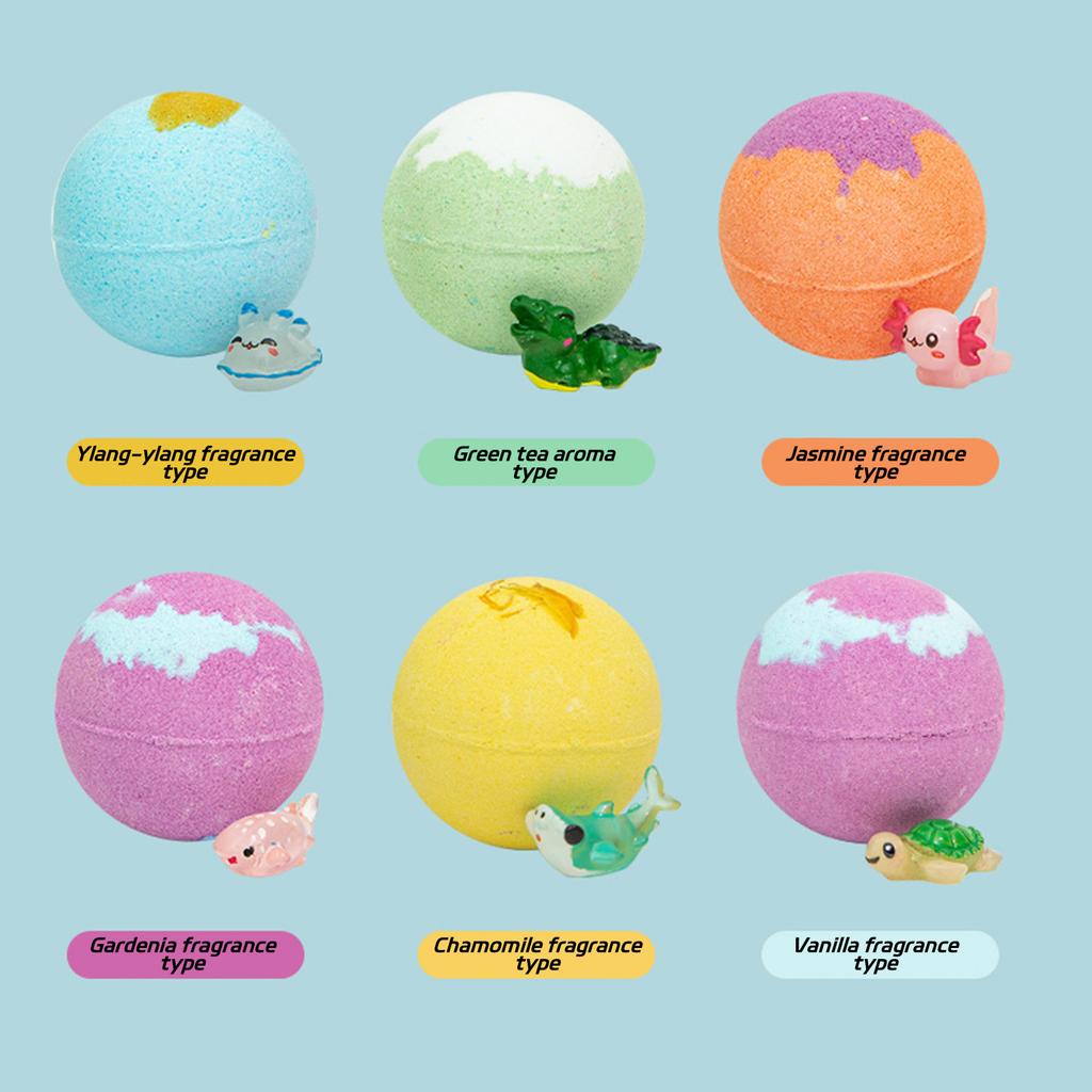 Children's Ocean Surprise Bath Ball Set (12-piece), Bath Balls With Hidden Animal Toys Inside